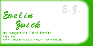 evelin zwick business card